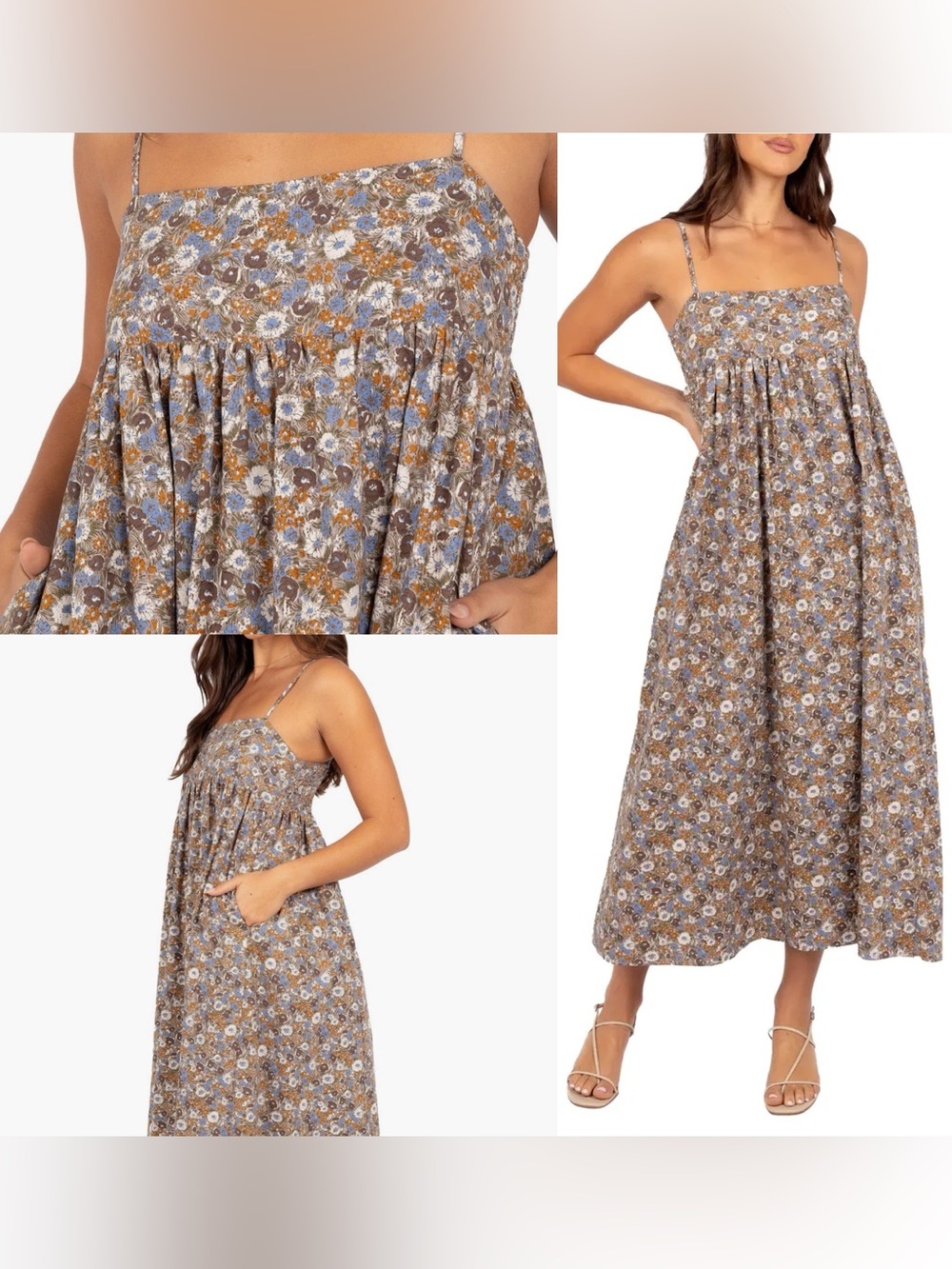 Petal & Pup Andy Floral Maxi Dress sz L